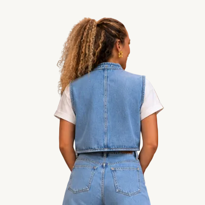 Chaleco Denim Bordado DANK