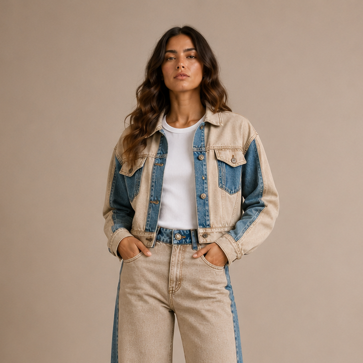 Chaqueta Denim Bicolor Dank