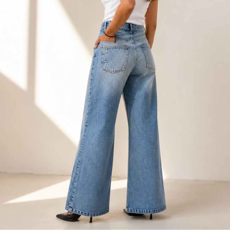 Wide Leg Jean denim brillos DANK