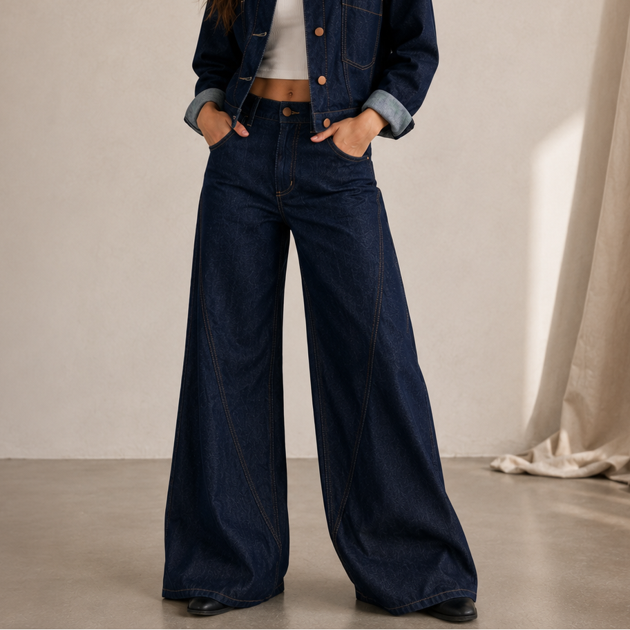 Jean Wide Leg botanico