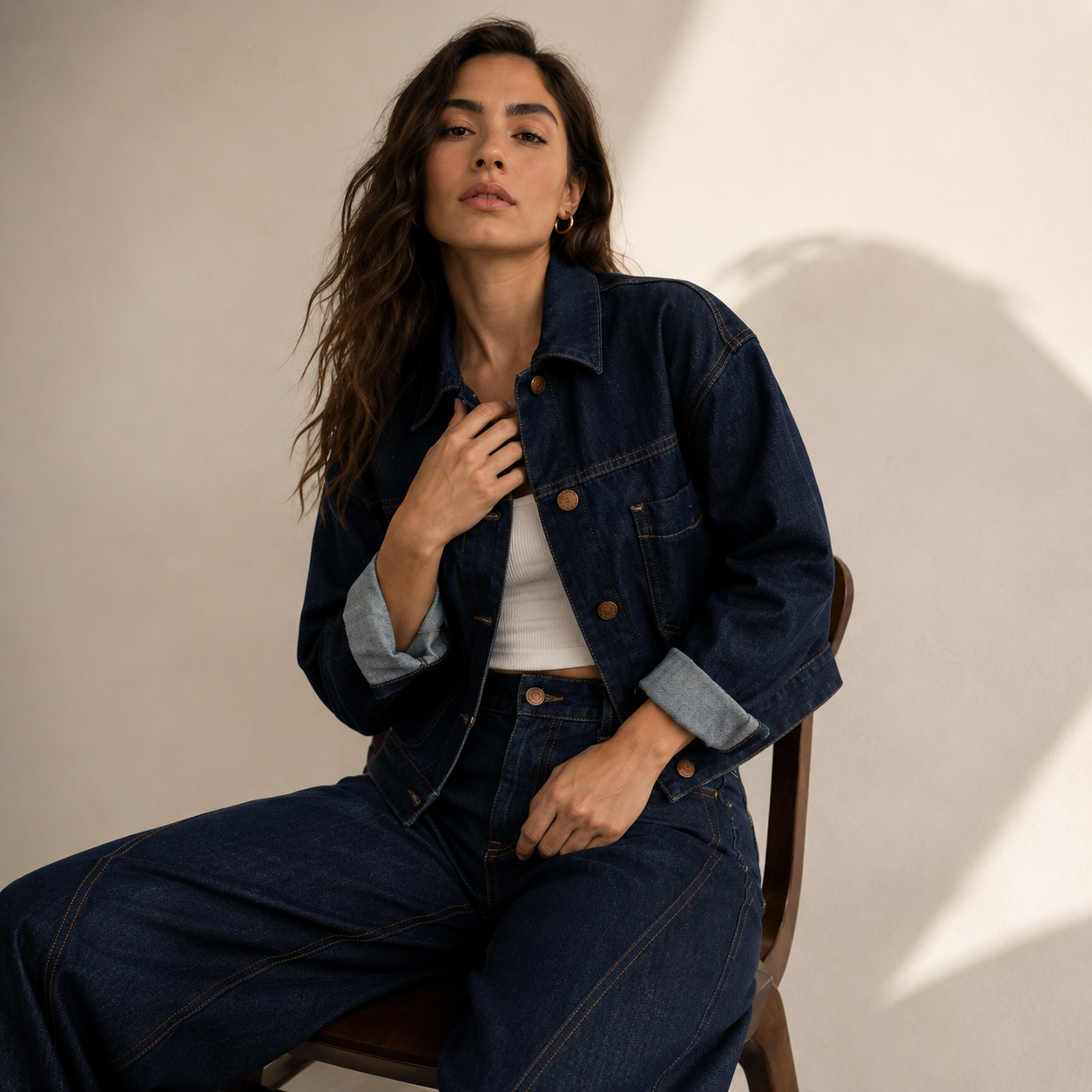 Chaqueta Raw Denim Bordado DANK