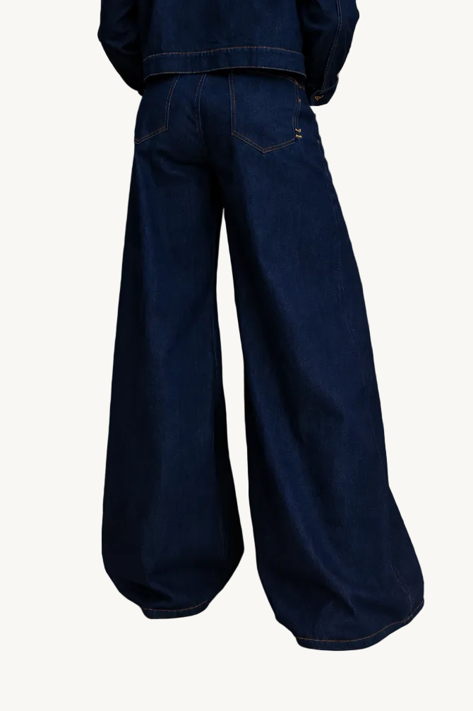 Jean Wide Leg botanico