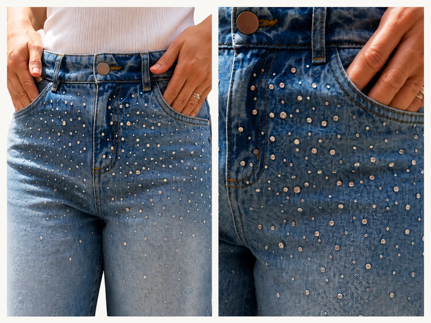 Wide Leg Jean denim brillos DANK