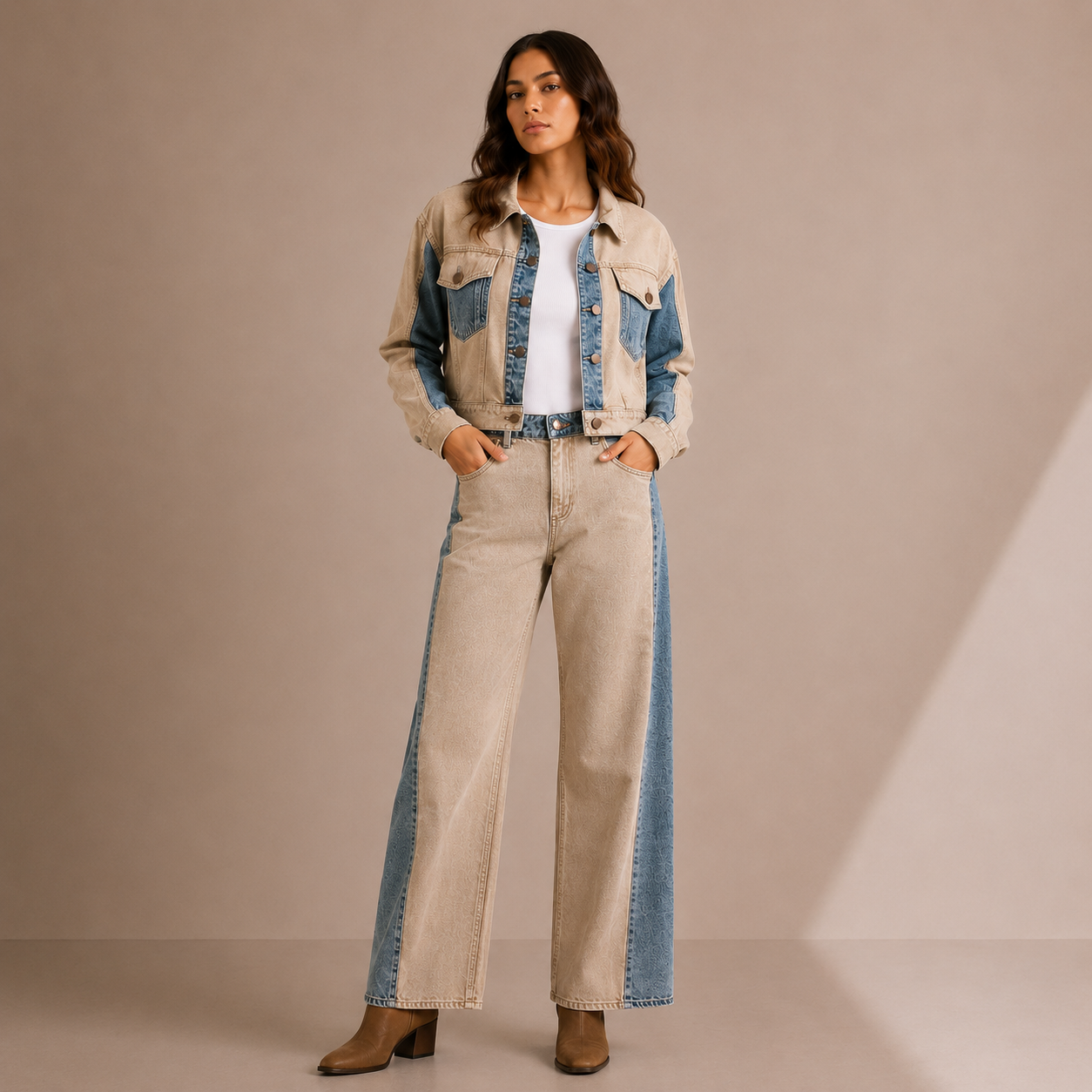 Chaqueta Denim Bicolor Dank