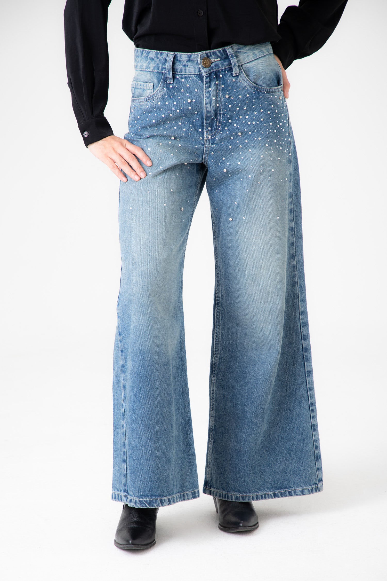 Wide Leg Jean denim brillos DANK