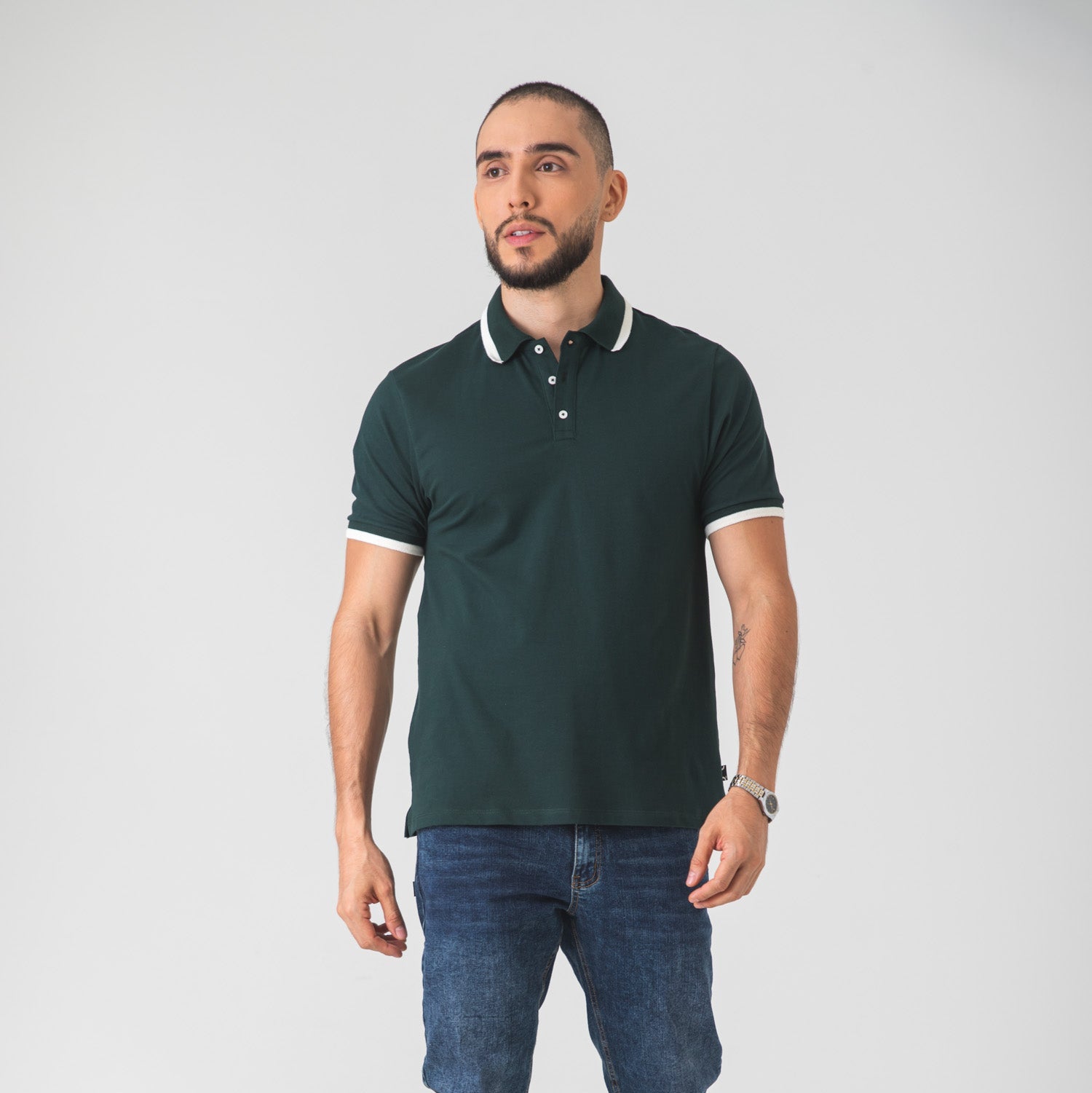 Polo Piqué Basic Botánico DANK