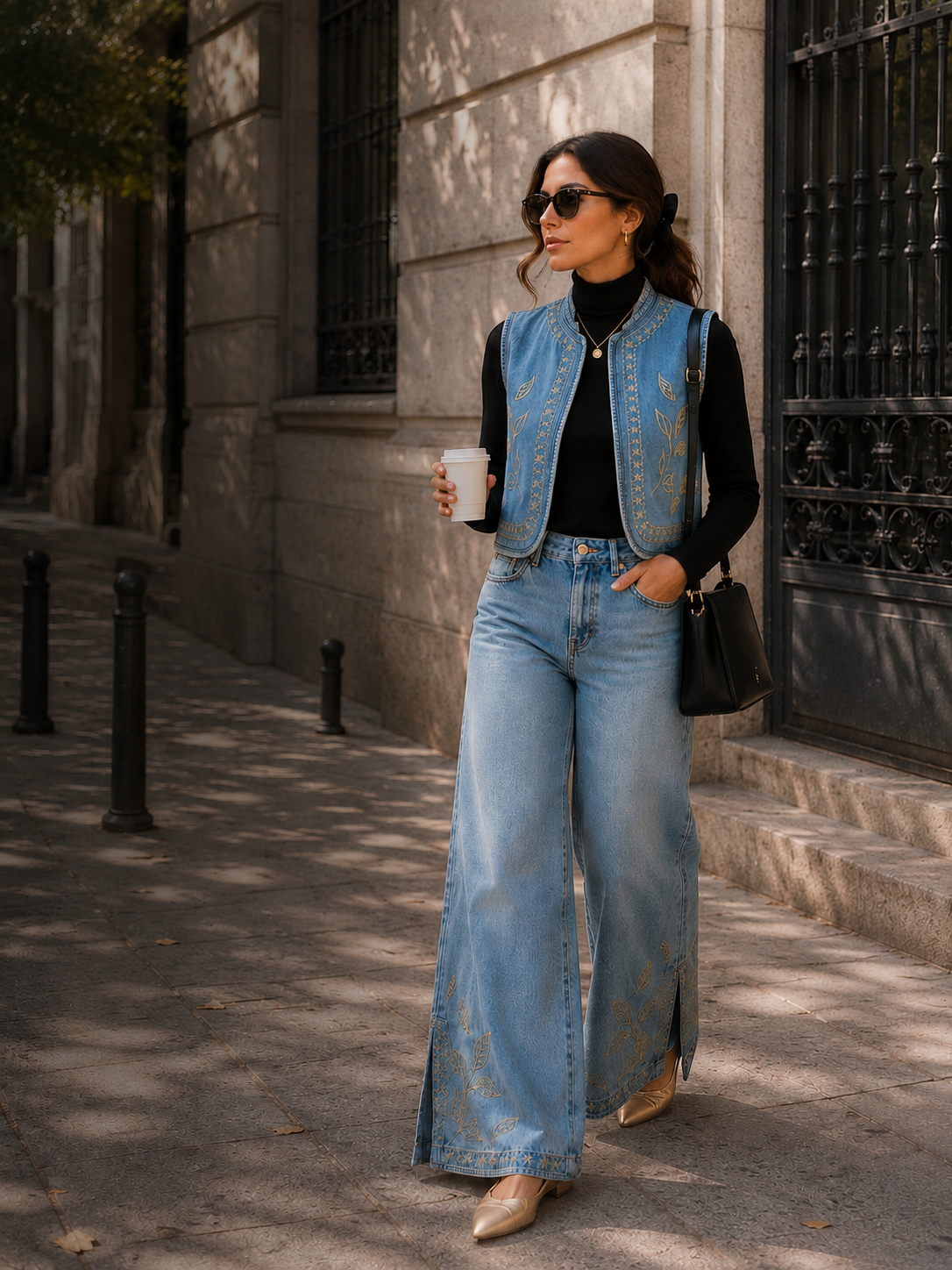 Chaleco Denim Bordado DANK